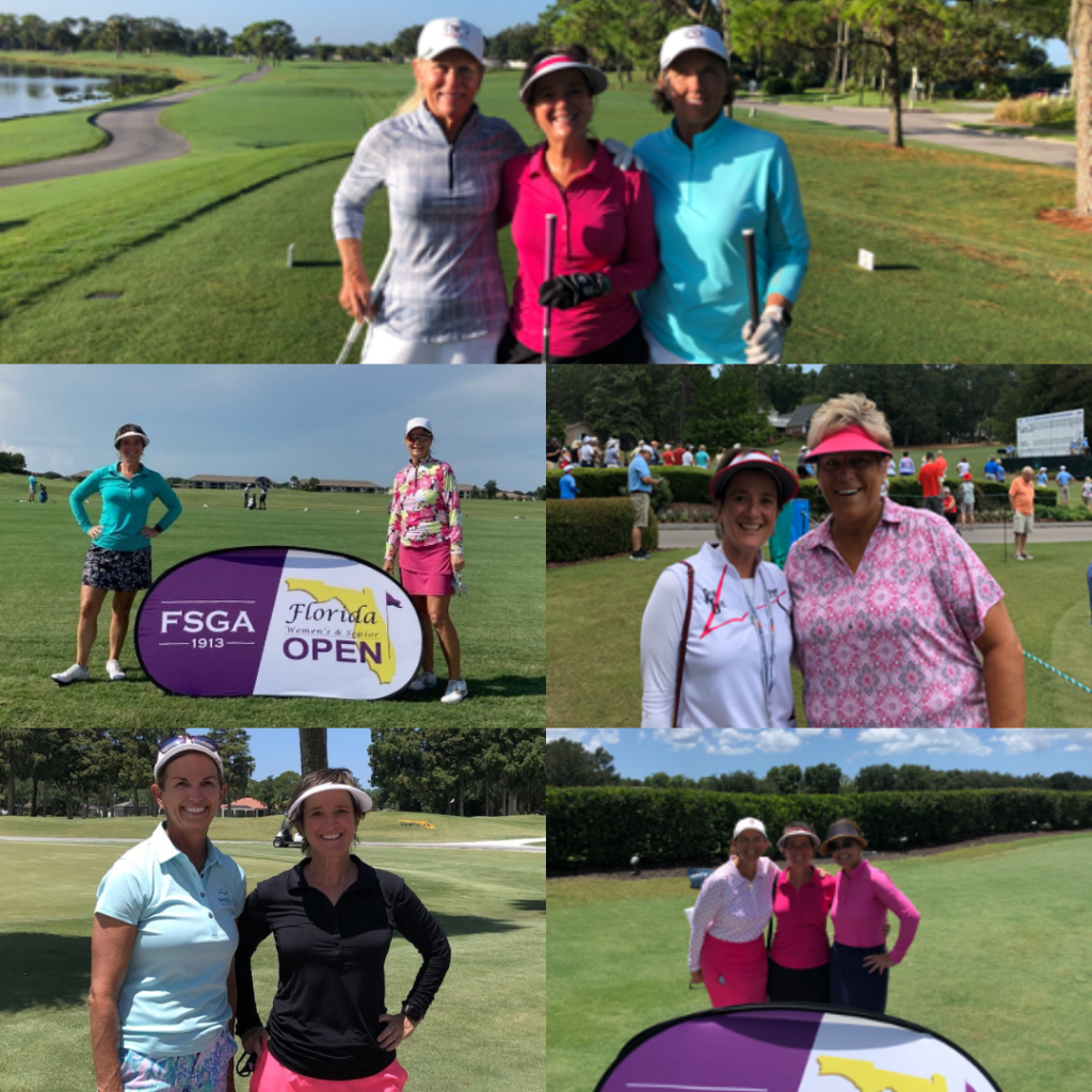 Collage image of Kathy Nyman with Pat Shriver, Barb Bunkowsky, Jackie Gallagher-Smith, Leta Lindley, Cheryl Fox, Mary Jane (MJ) Heistand, Laura Carson