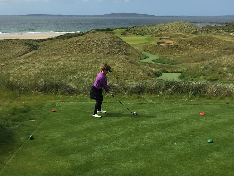 Kathy Nyman playing Golf in Ireland